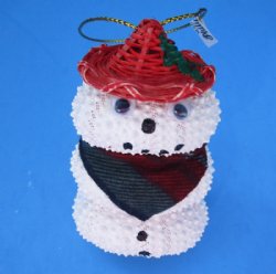 Wholesale Sea Urchin Snowman Christmas Ornament - 5 pcs @ $2.50 each; 30 pcs @ $2.25 each   