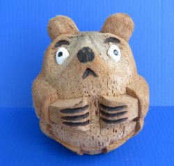 Wholesale carved coconut bears 5 inches - 6 pcs @ 3.90 each