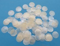 Wholesale Capiz Shells in bulk 2 inches pearlized shells - Packed 100 pieces @ .13 each