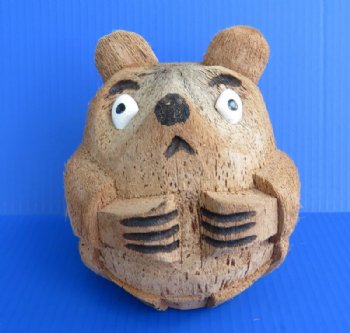 Wholesale carved coconut bears 5 inches - 25 pcs @ $3.50 each 