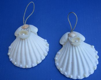 Wholesale Irish Deep Shell Angel Ornaments 4-1/4" tall - 10 pcs @ $1.00 each; 50 pcs @ $1.60 each