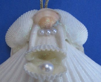 Wholesale Irish Deep Shell Angel Ornaments 4-1/4" tall - 10 pcs @ $1.00 each; 50 pcs @ $1.60 each