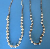 36 inches shell leis wholesale made out of nassa shells - $6.00 a dozen; 