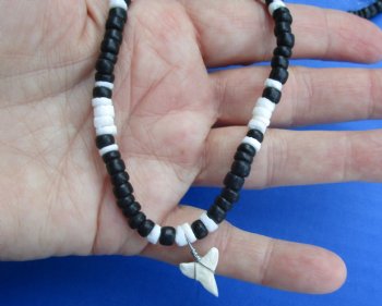 Black and White Wholesale Shark's Teeth Necklaces 18" - $30 dozen; 5 dozen @ $27 dozen