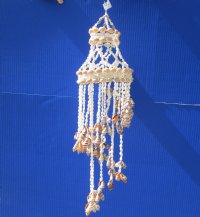 Wholesale 23" small Spiral Seashell Chandelier, or Spiral Shell Wind Chime - 2 pcs @ $10.00 each; 12 pcs @ $9.00 each