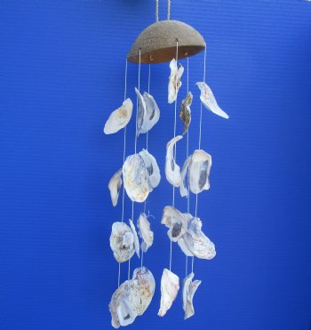 21 inches Oyster shell windchime with coconut top - 5 pcs @ $3.00 each