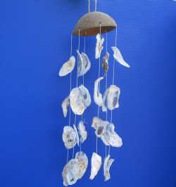 21 inches Oyster shell windchime with coconut top - 5 pcs @ $3.00 each