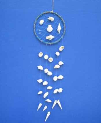 Wholesale Shell Dream Catcher with assorted white shells 23 inches long - Case of 40 pcs @ $3.60 each