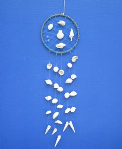 Wholesale Shell Dream Catcher with assorted white shells 23 inches long - 5 pcs @ $4.00 each