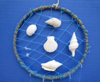 Wholesale Shell Dream Catcher with assorted white shells 23 inches long - 5 pcs @ $4.00 each