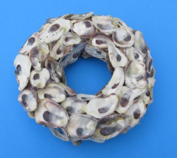 7 inches Oyster Shell Wreaths Wholesale for shell wall art or shell candle holder - Case of 16 pcs @ $5.25 each  