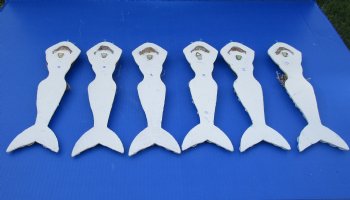 Wholesale 12 by 3-1/2 inches Seashell Wall Mermaid hanger - 6 pcs @ $3.75 each; 