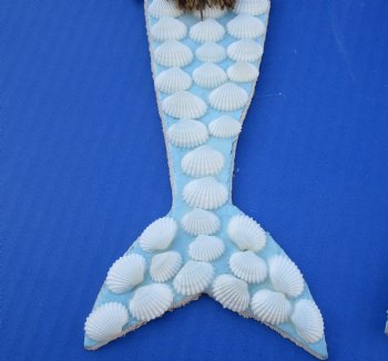 Wholesale 12 by 3-1/2 inches Seashell Wall Mermaid hanger - 6 pcs @ $3.75 each; 